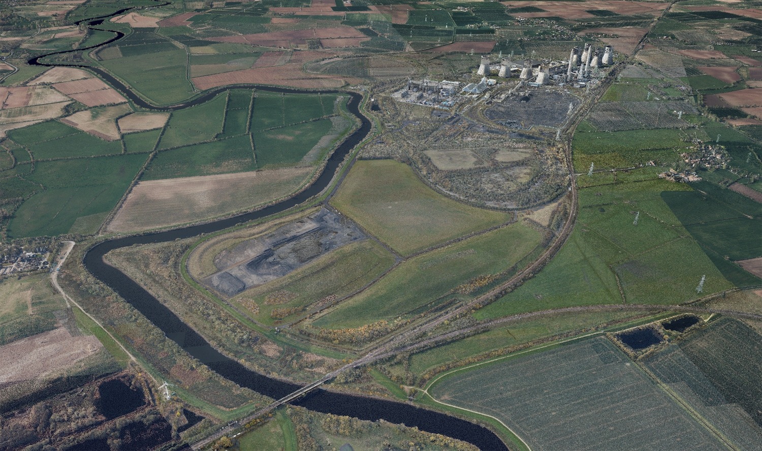 Aerial representation of the West Burton site