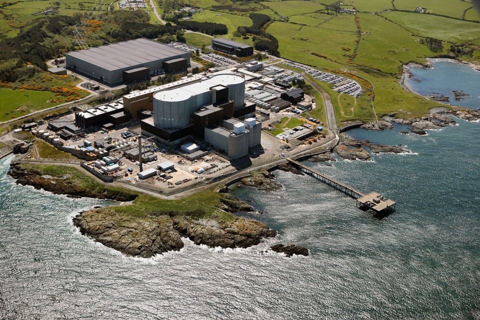 Wylfa nuclear power station from above